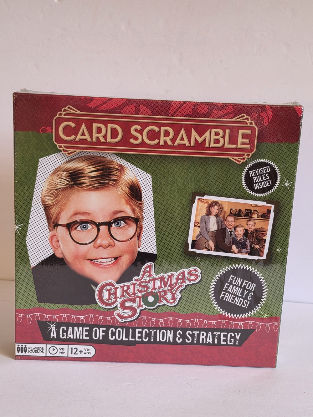 NWT Card Scramble: A Christmas Story Board Game - Green and Red Size 10.5"